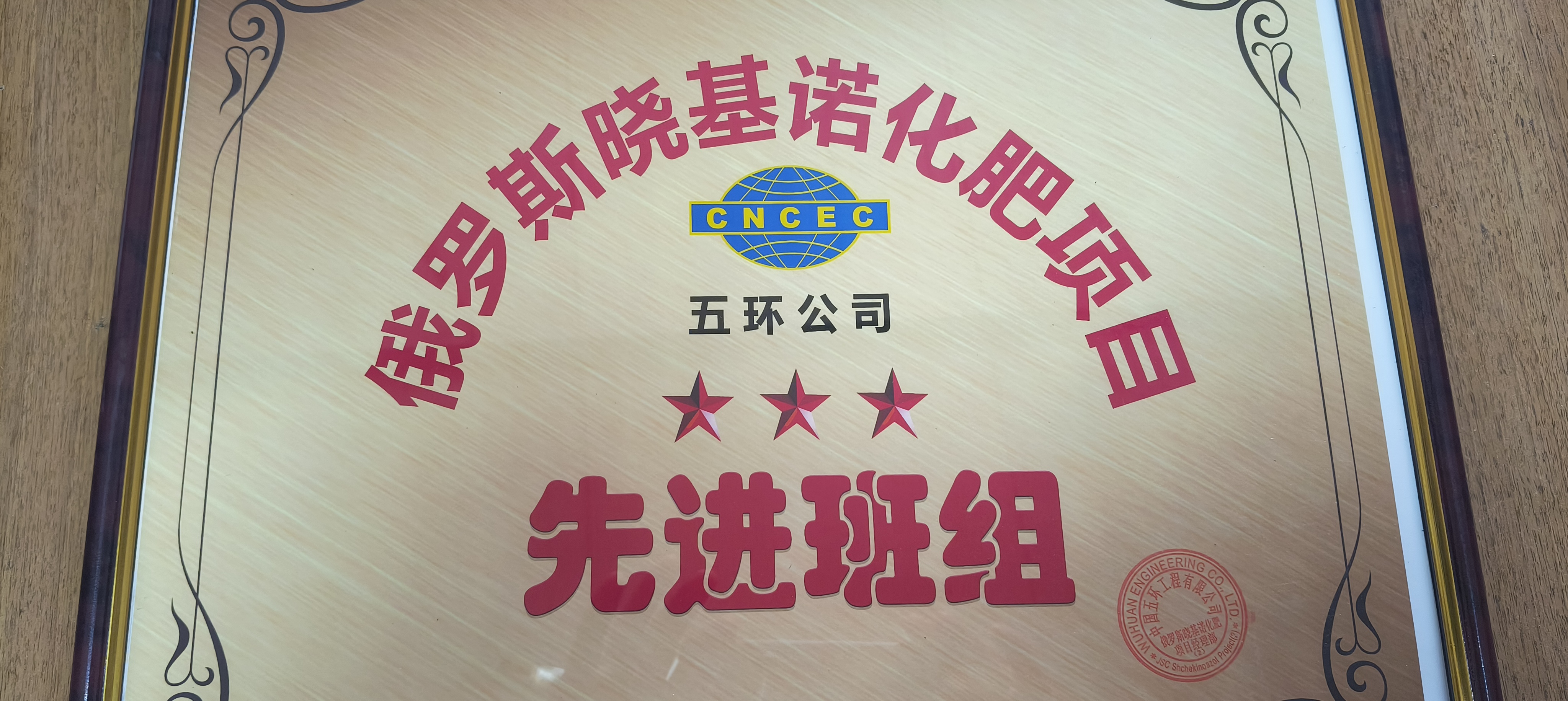 俄罗斯项目先进班组